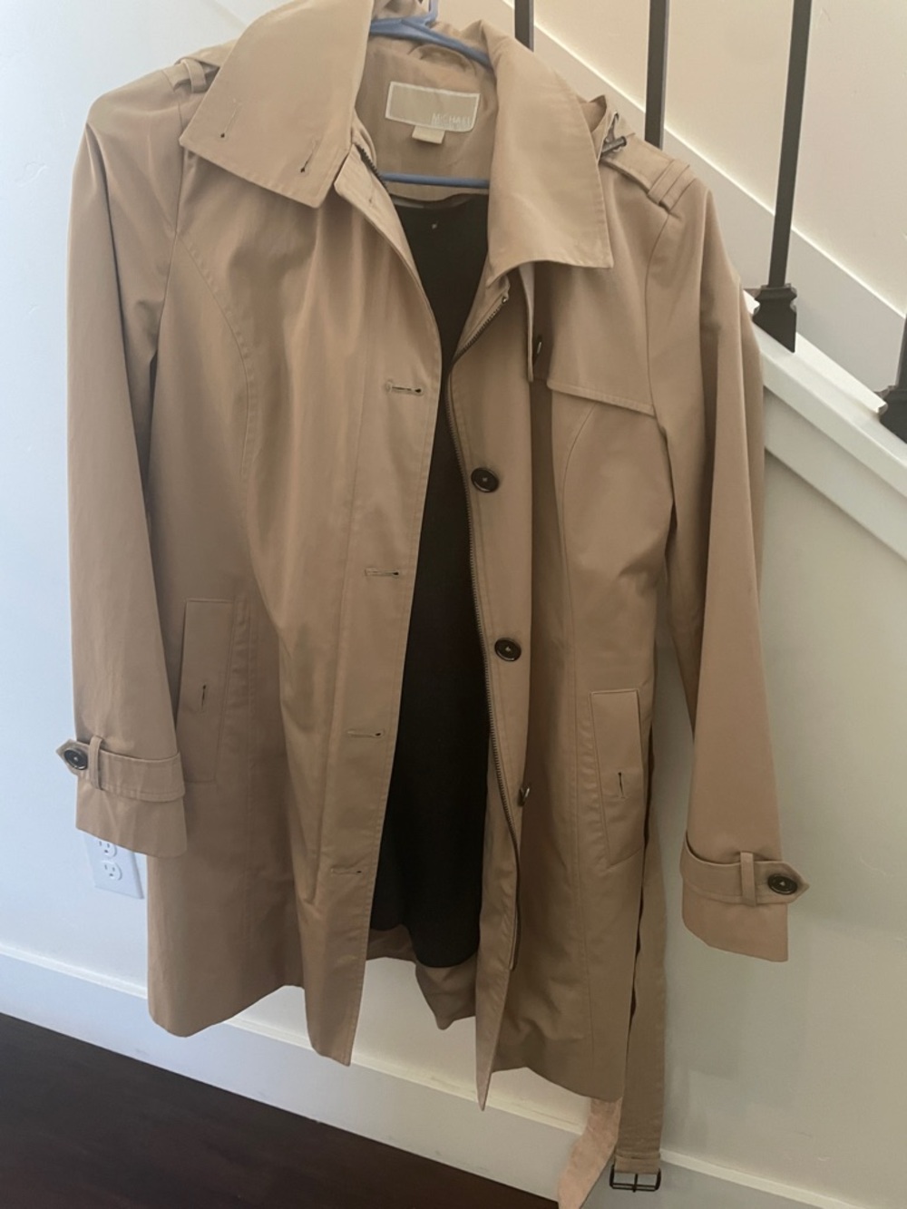 Michael Kors Tan Trench Coat with Belt